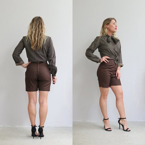 1960's Murr's Dark Shorts // Women's Size Double Extra Small to Extra Small - Picture 5 of 8